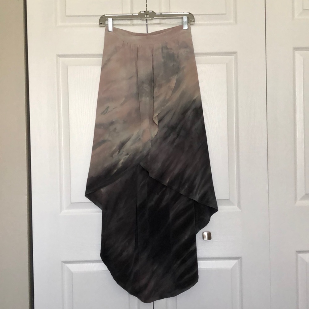 Gypsy 05 Watercolor Silk High-Low Wrap Skirt 🌩